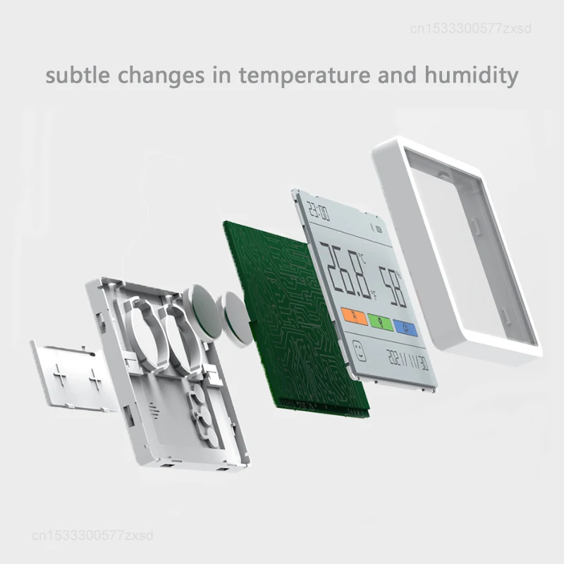 Imagem -06 - Xiaomi-duka Atuman Lcd Relógio Digital Eletrônico Temperatura Medidor de Umidade Mini Relógio Digital Programação Decorativa de Tela Grande
