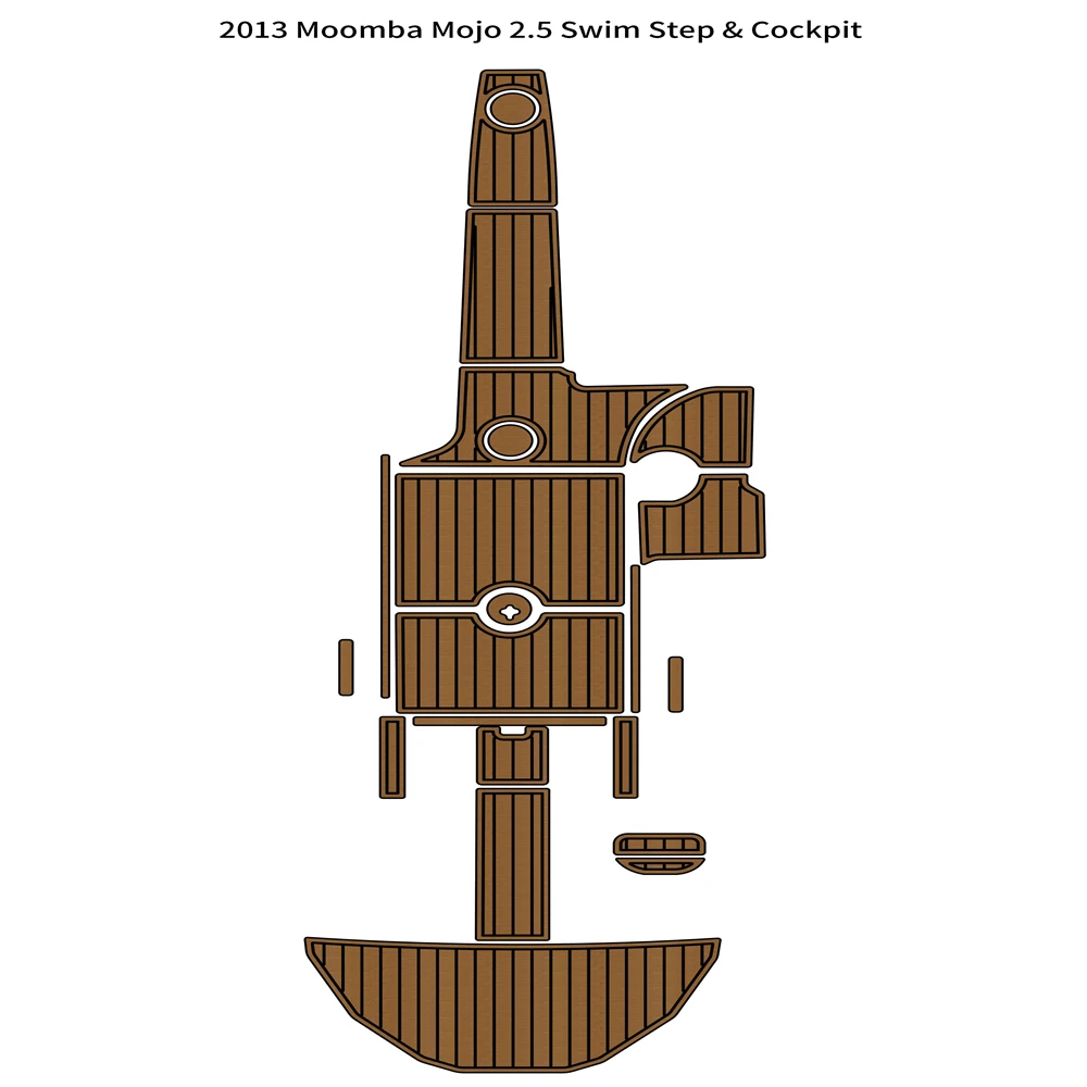 2013 Moomba Mojo 2.5 Swim Step Cockpit Boat EVA Faux Foam Teak Deck Floor Pad