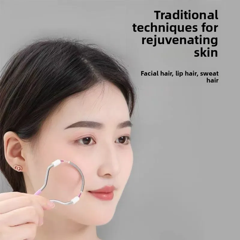 Spring Facial Hair Remover for Women Painless Face Hair Removal Tool Upper Lip Peach Fuzz Eyebrow Trimmer Dermaplaning Tool