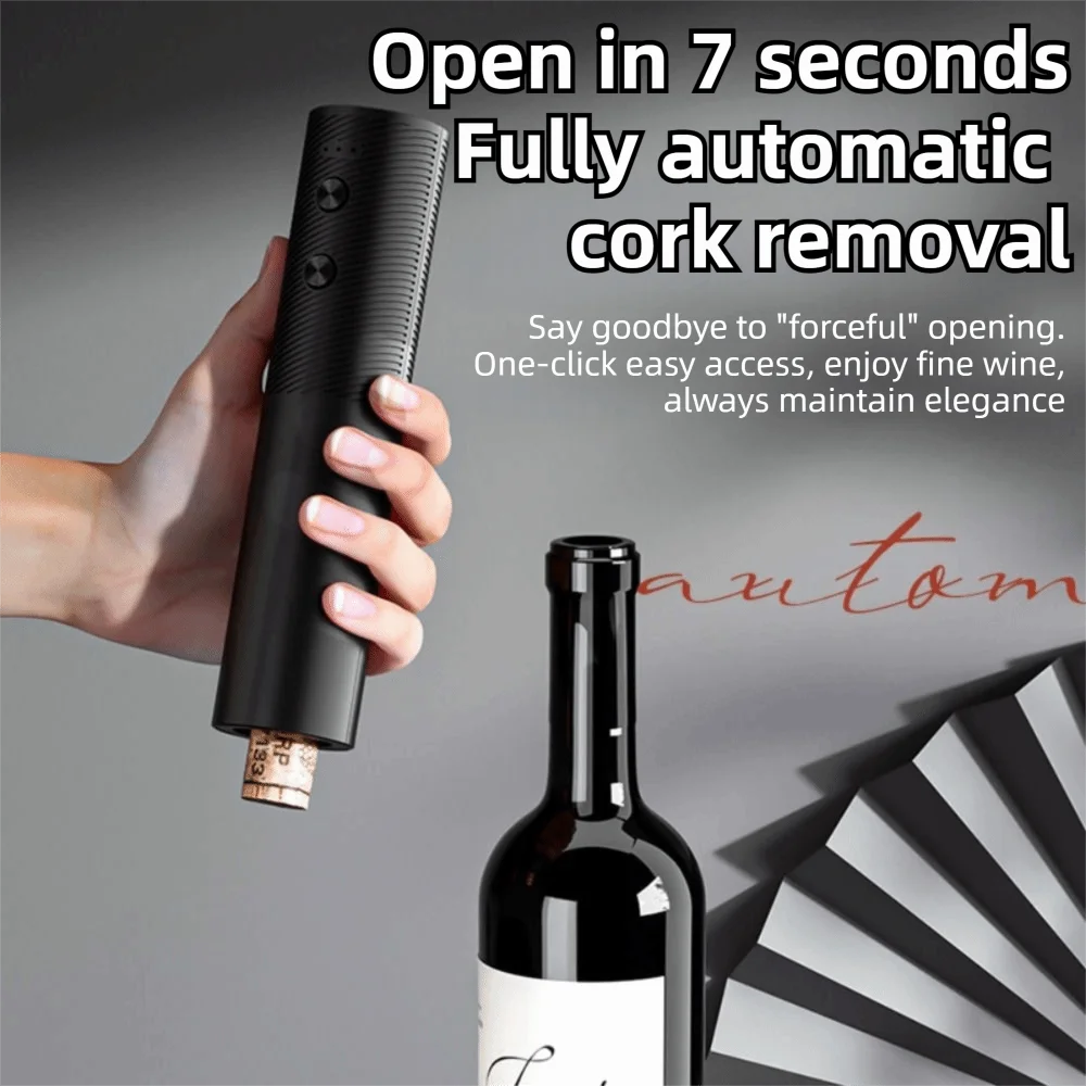 

Rechargeable Electric Wine Bottle Opener Portable One-click Button Automatic Red Wine Corkscrew Wine Tools Wine Opener