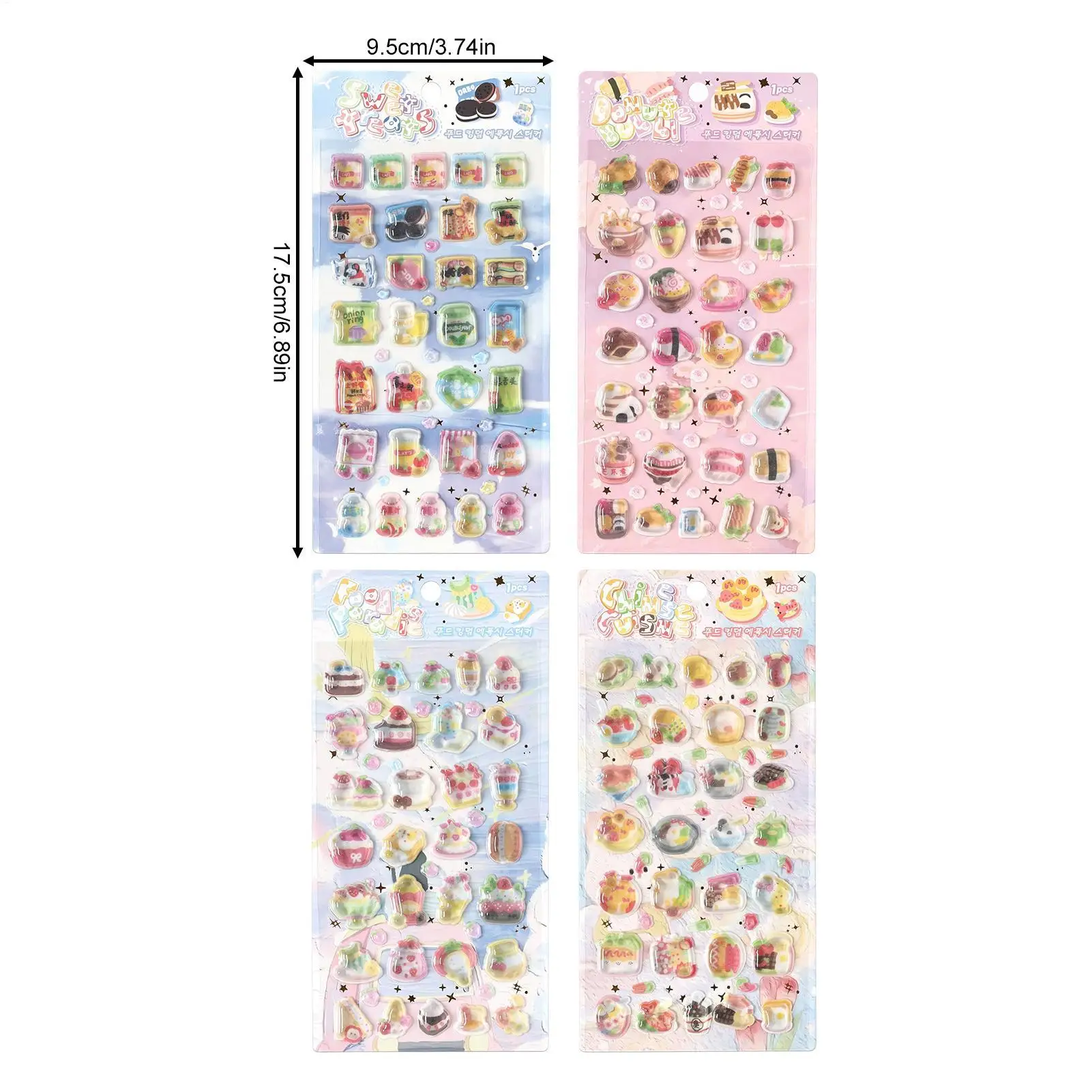 ملصقات ثلاثية الأبعاد لطيفة 4 أوراق ديكور PVC لاصق ملصقات ثلاثية الأبعاد لطيف للأطفال الأولاد طفل سجل القصاصات الفصول الدراسية المكافآت