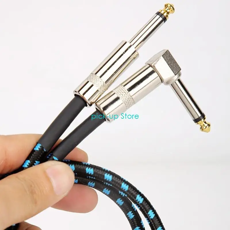 Q5WA Low Noise Guitar To Amplifiers Audios Cord Reinforced Stress Relief Design 6.35mm Plugs For Clear Audios Transfer