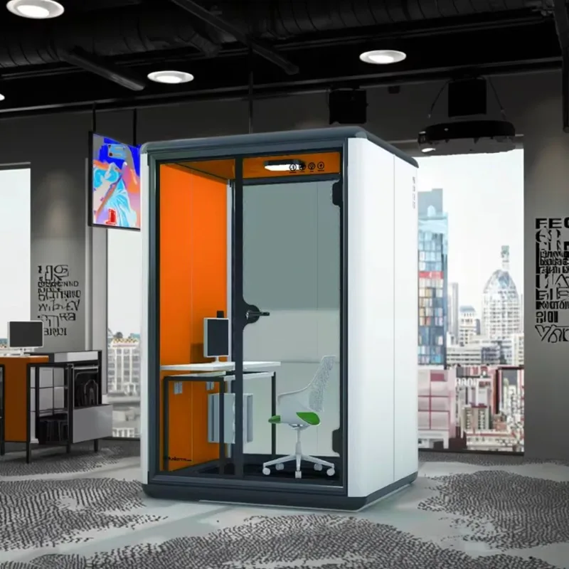 FOODLINE Customized Movable Soundproof Acoustic Office Pod for Office Building Hotel Use Study Music Quiet Call Booth Relaxation