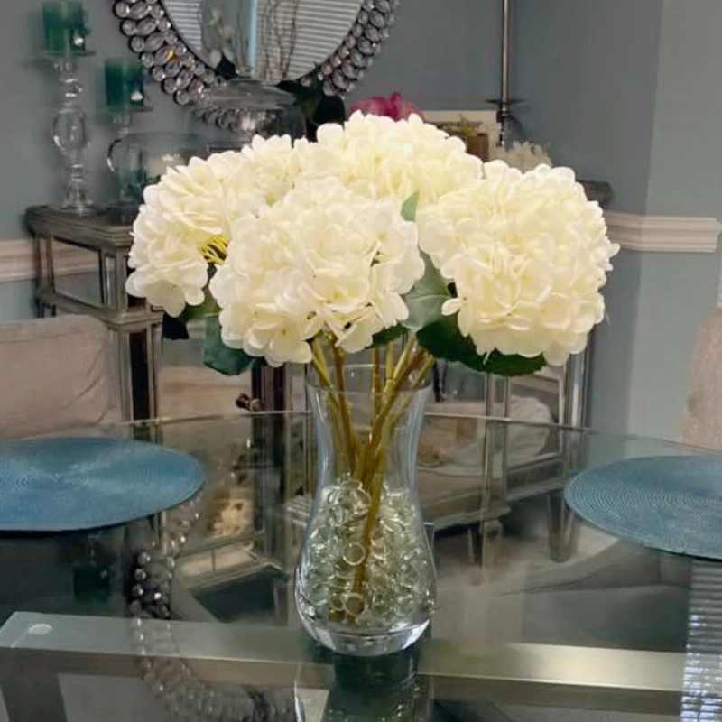 

Exquisite Silk Flower Burnt Edge Hydrangea DIY Decor Artificial Flowers Hydrangea Bouquet Festival Supplies