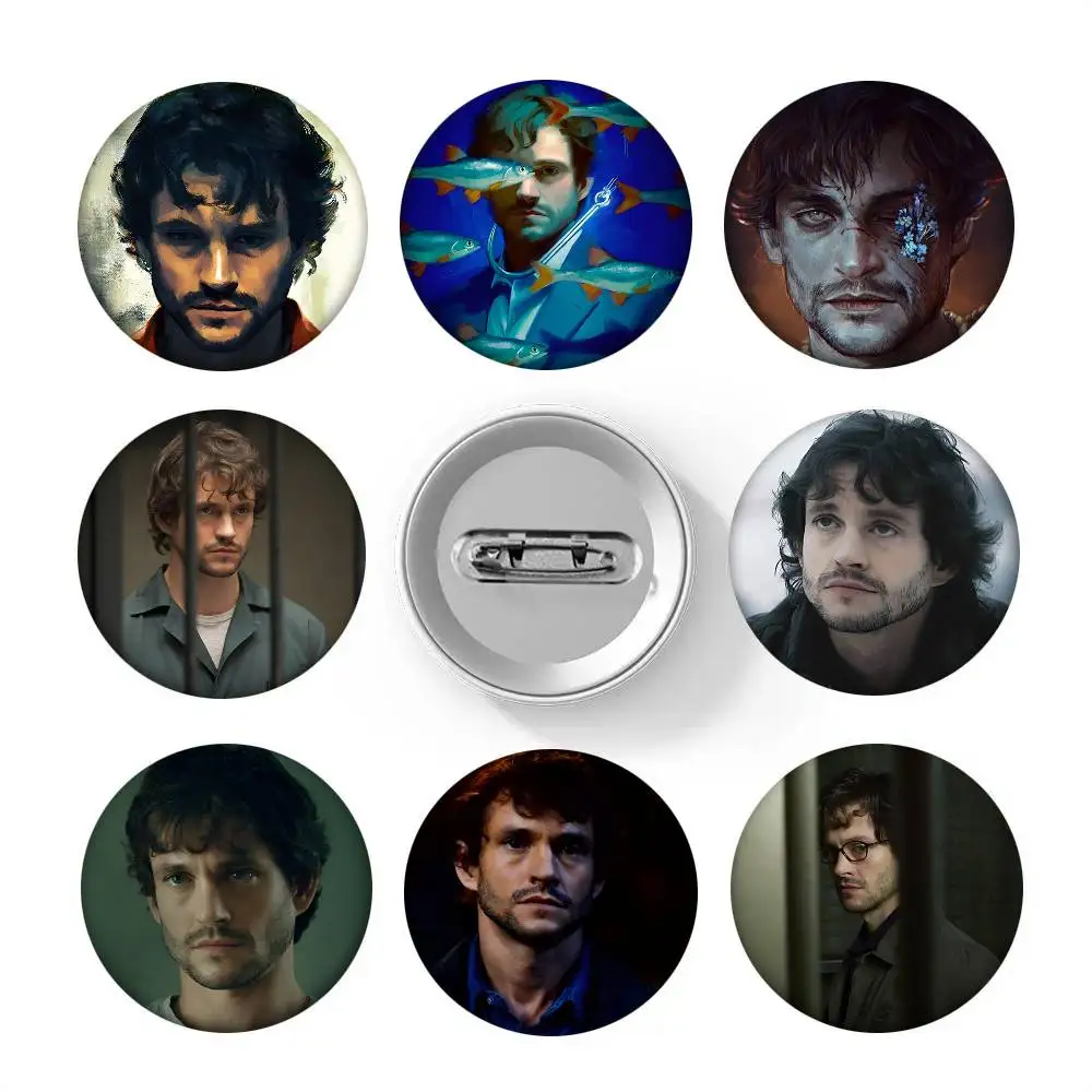 Will Graham Round Badges aus dem TV-Show-Programm können verwendet werden, um Kleidung und Rucksacknadeln zu dekorieren