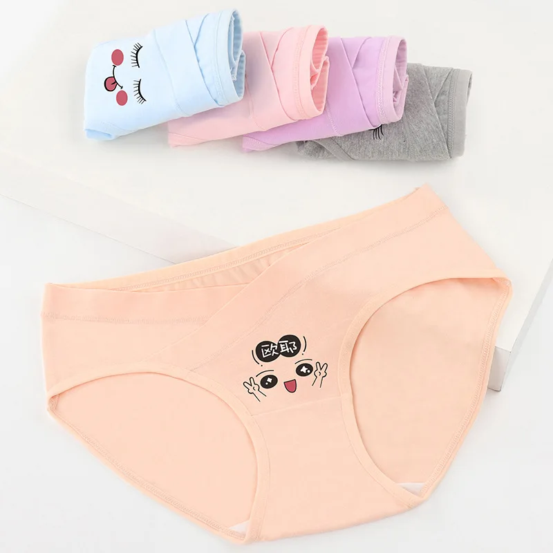 Maternity Panties Women Clothing Pregnant Cotton U-Shaped Low-waist Briefs Seamless Soft Care Abdomen Underwear Plus Size