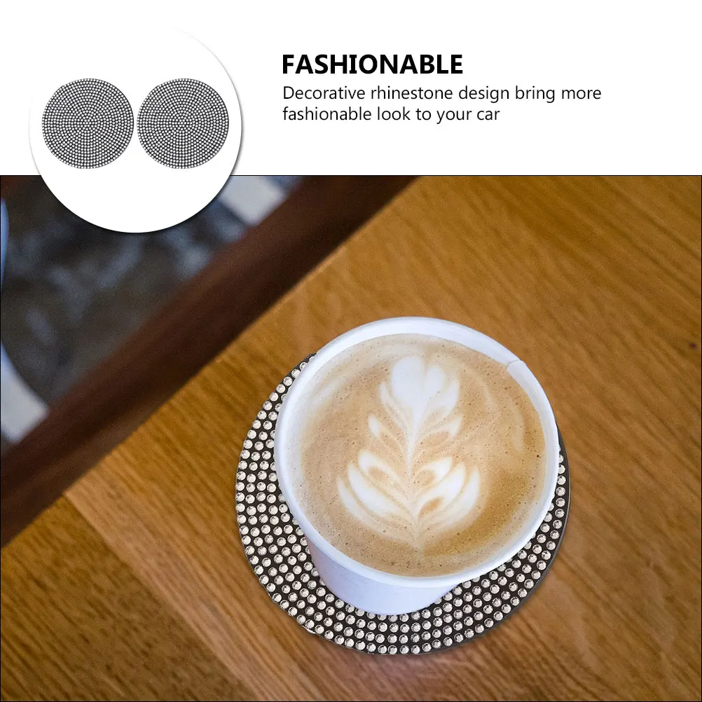 Posavasos de PVC para coche, posavasos ligero, resistente a altas temperaturas, fácil de limpiar, accesorios para tazas, bebidas de mesa, 2 uds.
