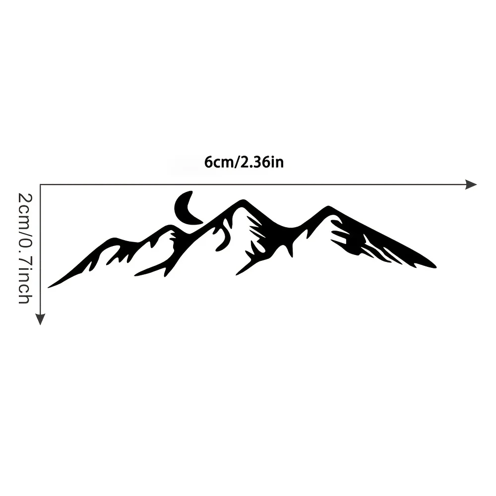 Scenic Mountain Moon Nature Sticker Vinyl Decal for Car Mirror Window Wall Outdoor Landscape Home Auto Decoration