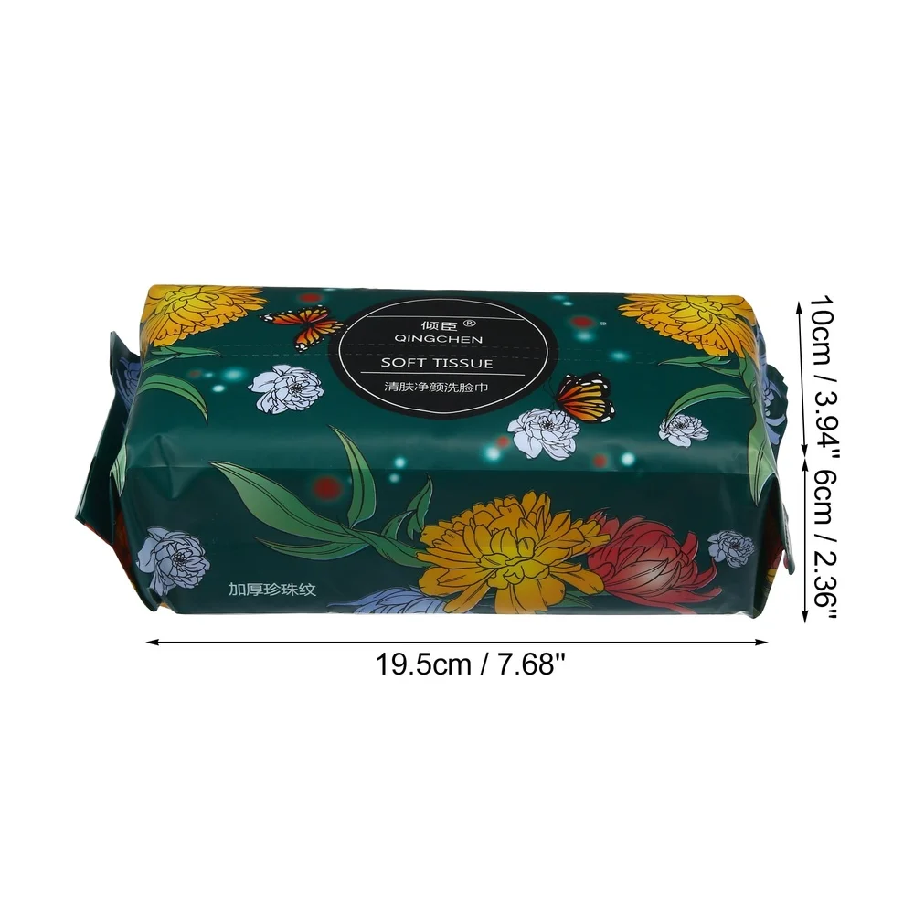 حزمة من 50 مناشف وجه للاستعمال مرة واحدة، مناديل مكياج قطنية فائقة النعومة للاستخدام المزدوج، أسطح تنظيف الأيدي، تغليف متينة