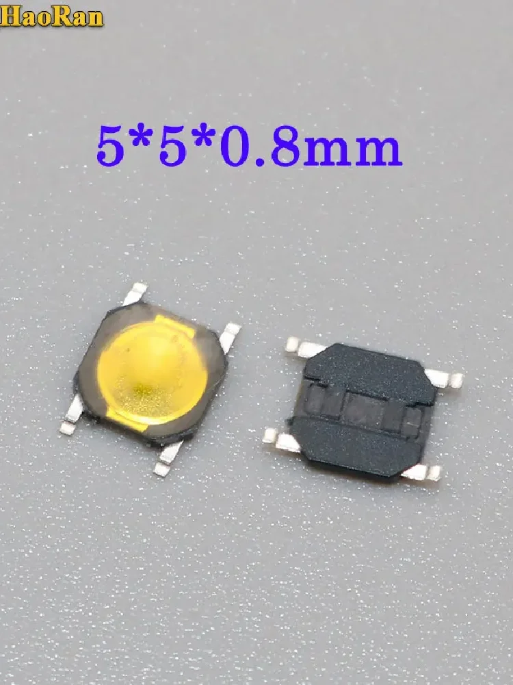 ChengHaoRan 5-20 sztuk metal dome 5*5*0.8mm cienki film przełącznik dotykowy 4 stóp stóp łatka przycisk micro przełącznik 5*5*0.8mm — zdjęcie 2