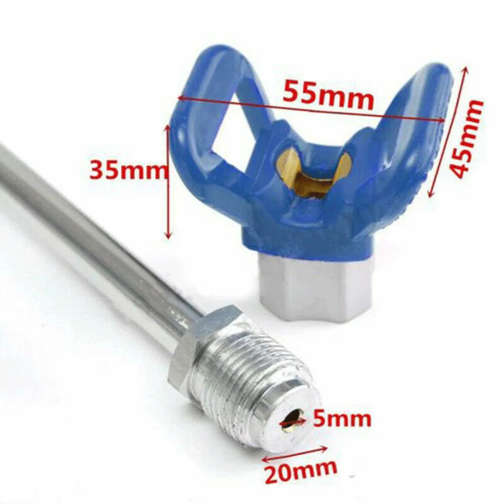 Pistola de pulverização haste extensão da cabeça de aço inoxidável 30/50/75/100cm pistola de pulverização sem ar haste de extensão