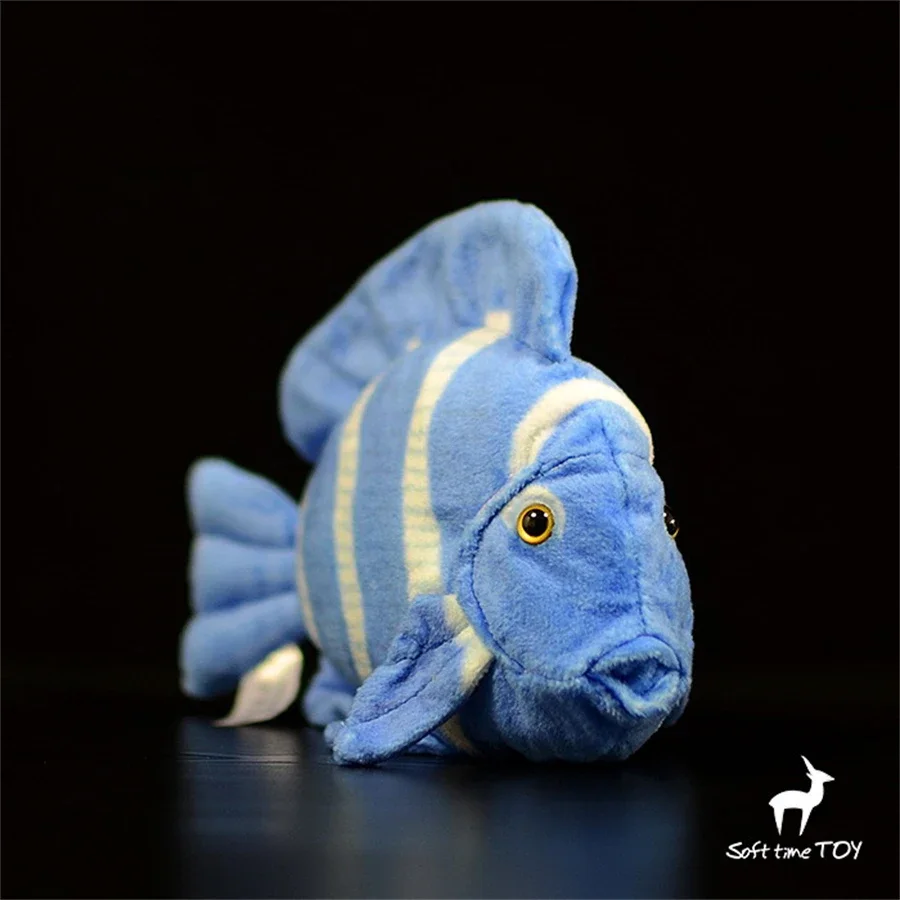 Blue Tang Surgeonfish High Fidelity Anime Cute Plushie Lancet Fish Plush Toys Lifelike Animals Simulation Stuffed Doll Kawai Toy