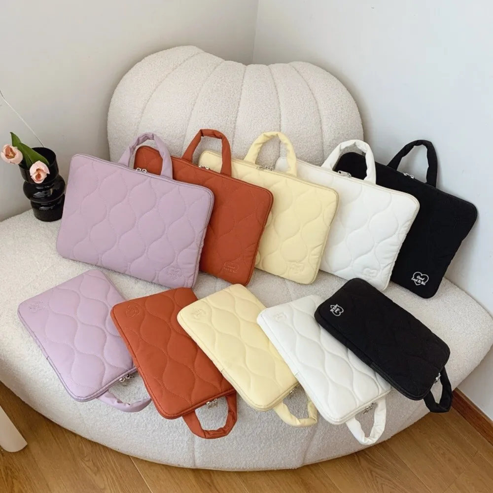 

Laptop Case Handle Style Laptop Sleeve Portable Sweet Computer Handbag Simple Lightweight Laptop Bags Office