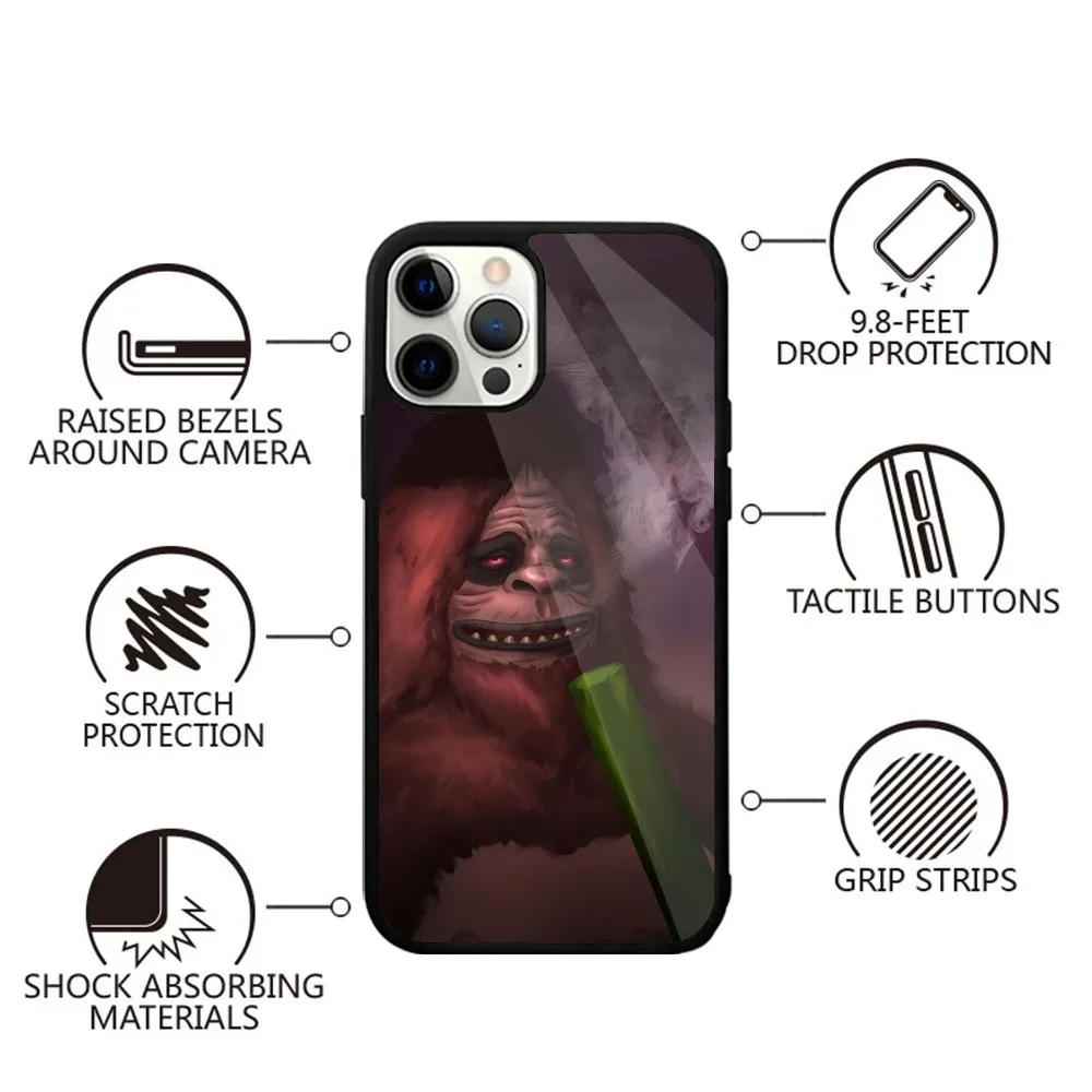 Sassy The S-Sasquatch Phone Case Strong Magnetic For IPhone 16,15,14,13,Pro,Max,Plus,11,12,Mini For Magsafe Wireless Charging