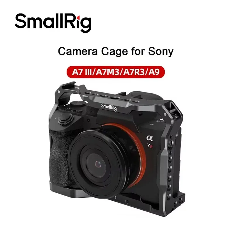 Cage pour appareil photo DSLR Smallrig pour A7 III A73 A7M3 pour Sony A7III Rig avec support de sabot froid pour Sony A7III A7RIII A9 Kit d'appareil photo 2918