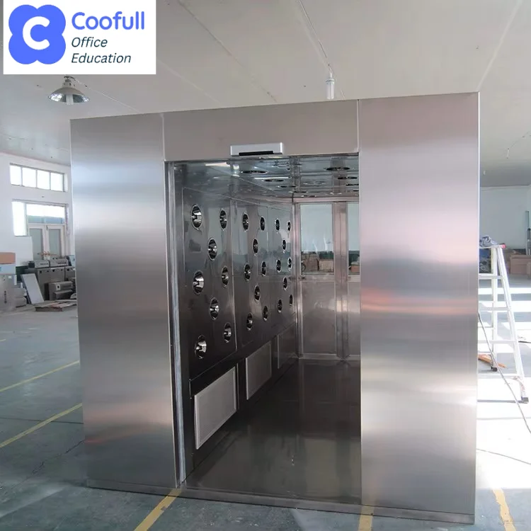 COOFULL Stainless Steel Cleanroom Air Shower for Personnel and Material Entry in Controlled Environments