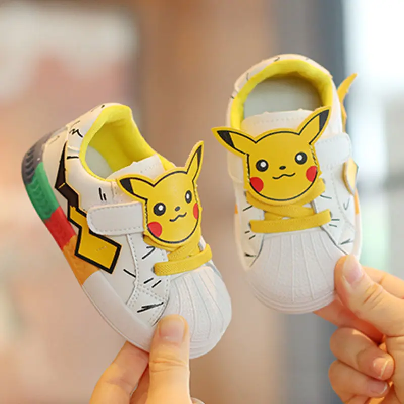 Pokemon Pikachu Baby Shoes Cute Cartoon Baby Non-slip Casual Shoes Boys Girls Toddler Shoes Sneakers Kids Outdoor Shoes Toys