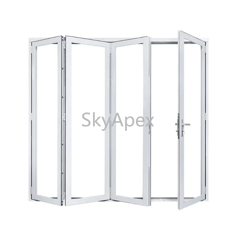 High Quality Heat Insulation Aluminium Bifold Doors For Patio Waterproof Windproof Heav For Garden Balcony Exterior Interior Use