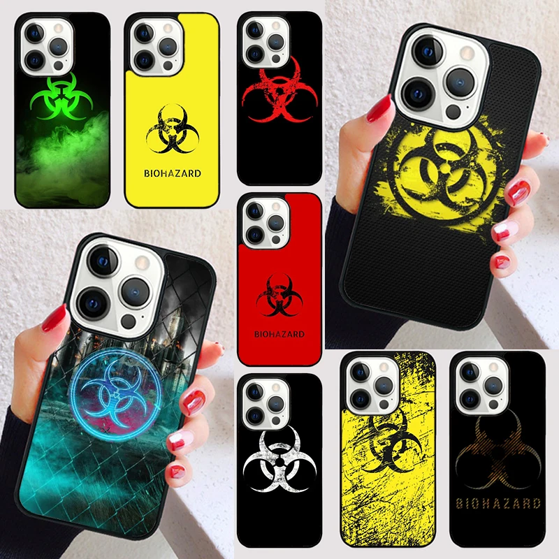 Biohazard Symbol cover For iPhone 15 16 13 12 11 14 Pro Max Mini Max SE 2020 7 8 15 16 Plus Phone Case