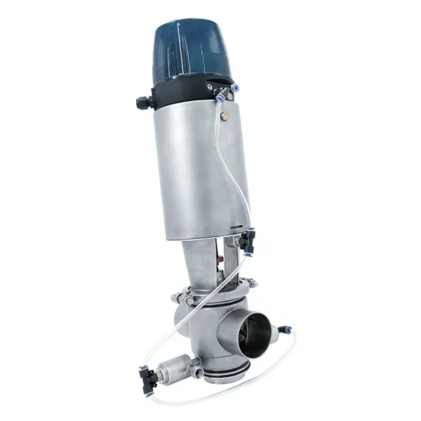 

SS304 FH02 Sanitary Stainless Steel Mixproof Two Ways Single Seat Double Seal Anti Mixing Valve with 4-20mA Control Head