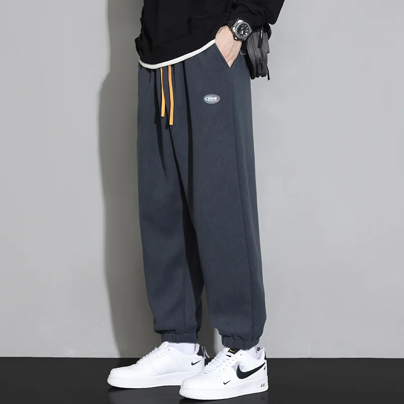 Men's Winter Plus Velvet Fleece Joggers with Tight Leggings - Double-Sided Fleece Casual Pants