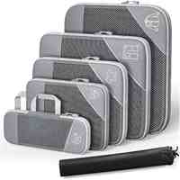 6PCS Compressed Packing Cubes Travel Storage Organizer Bags Luggage Suitcase Organizer Bags Space Saving Packing Cubes