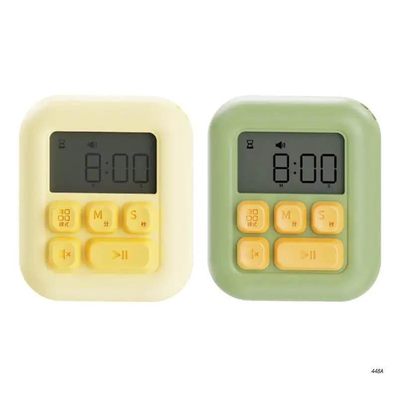 Cooking Timer Clock Stopwatch Magnetic Digital Alarm Clock Kitchen Baking Countdown Reminder with Time Display Timer