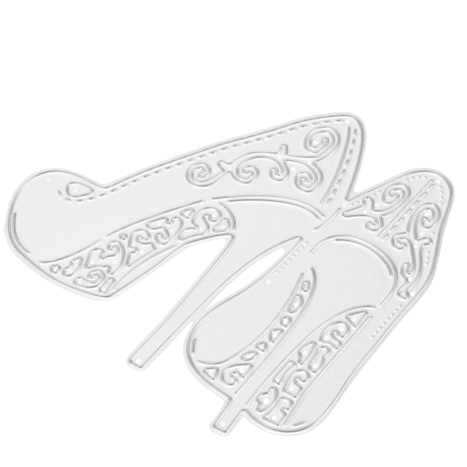 

Carbon Steel Cutting Dies High Heel Lady 70x80mm Silver Scrapbook Photo Album Molds Paper Craft Stencils DIY Decor