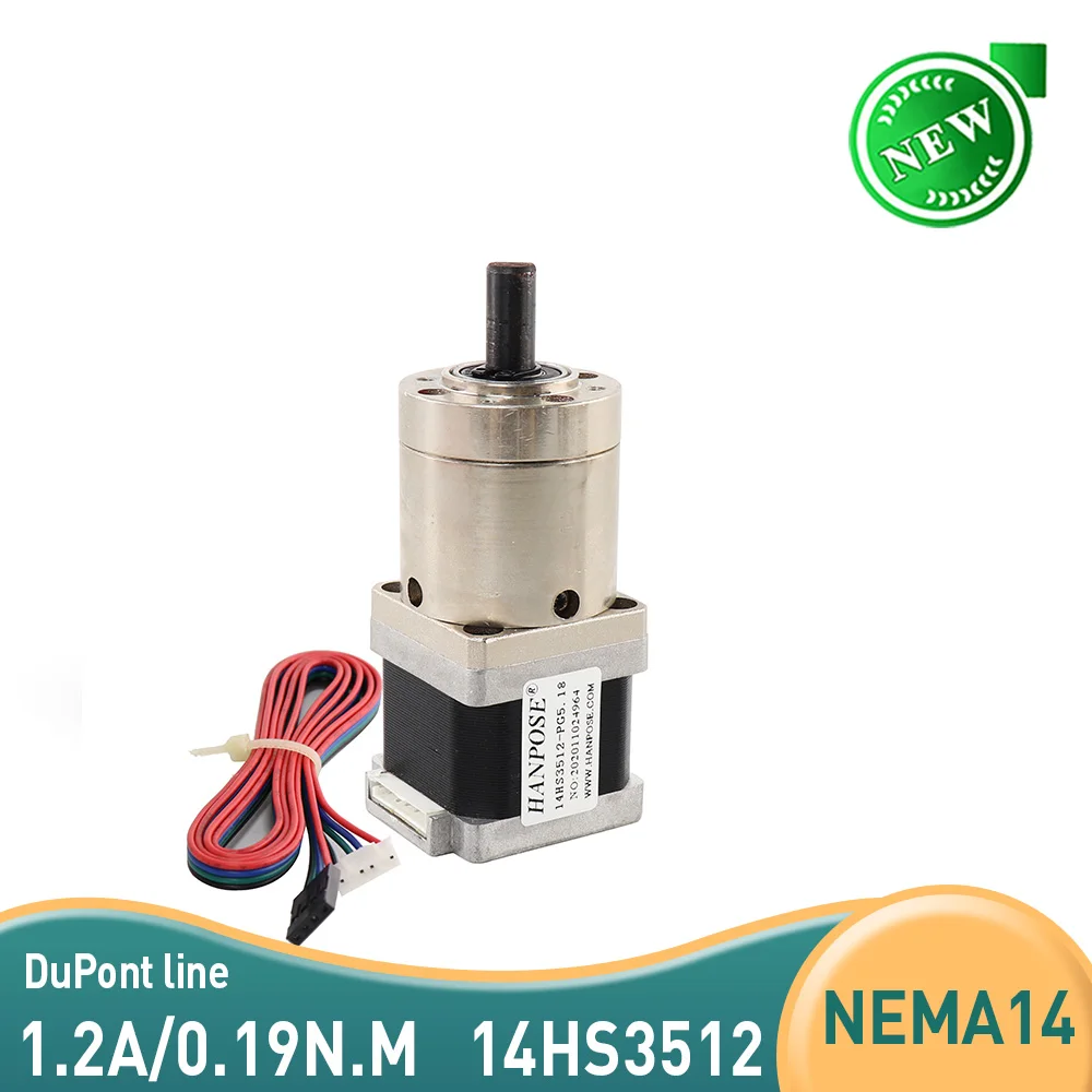 

1pcs 14HS3512 -PG Nema14 Stepper Motor motor Extruder Gear Stepper Motor Ratio 5.18:1 Planetary Gearbox for 3D