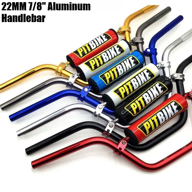 

22mm Handlebar 7/8" Handle Bar Motorcycle Motocross Moto Handlebar for Dirt Pit Bike Chinese Motor Bike ATV Quad Aluminum Alloy