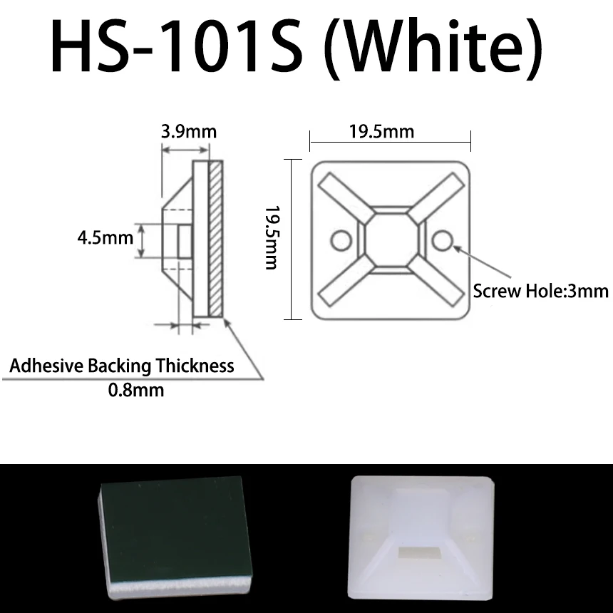 Variant: 50Pcs HS-101S White