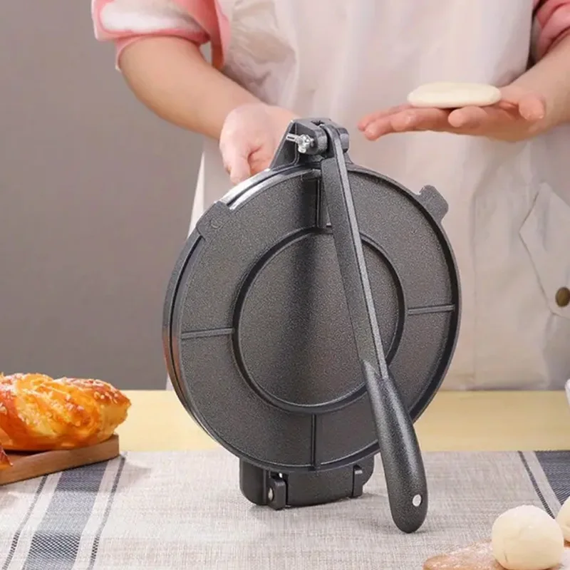 

2Pcs Corn Cake Press Aluminum Alloy Corn Cake Press Flip Machine Crepe Yarn Machine Pancake Machine Cast Aluminum Corn Cake Self