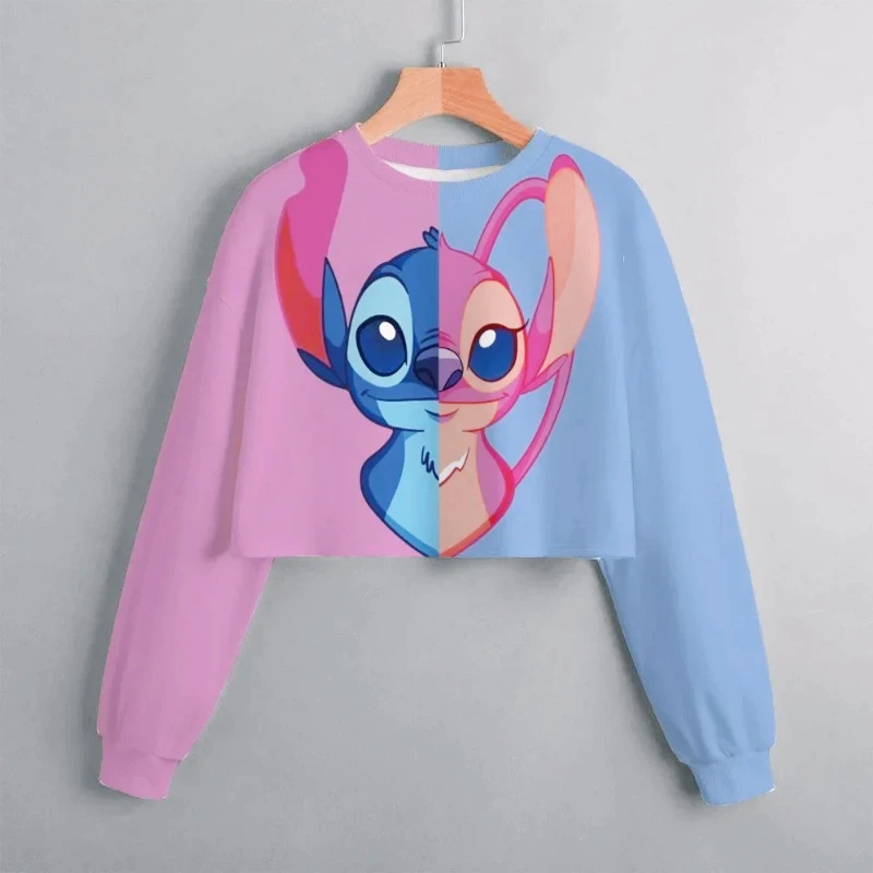 23024New Lilo & Stitch Cartoon Anime felpa con cappuccio per ragazzo ragazza bambini stampa 3D abbigliamento donna cappotto Streetwear felpa con cerniera