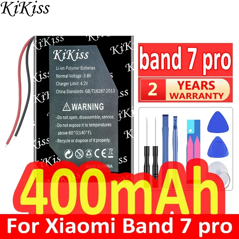 310mah/400mah KiKiss Powerful Battery For Xiaomi Mi Band 1 2 3 4 5 6 7 8 Pro 7Pro 8Pro Digital Batteries