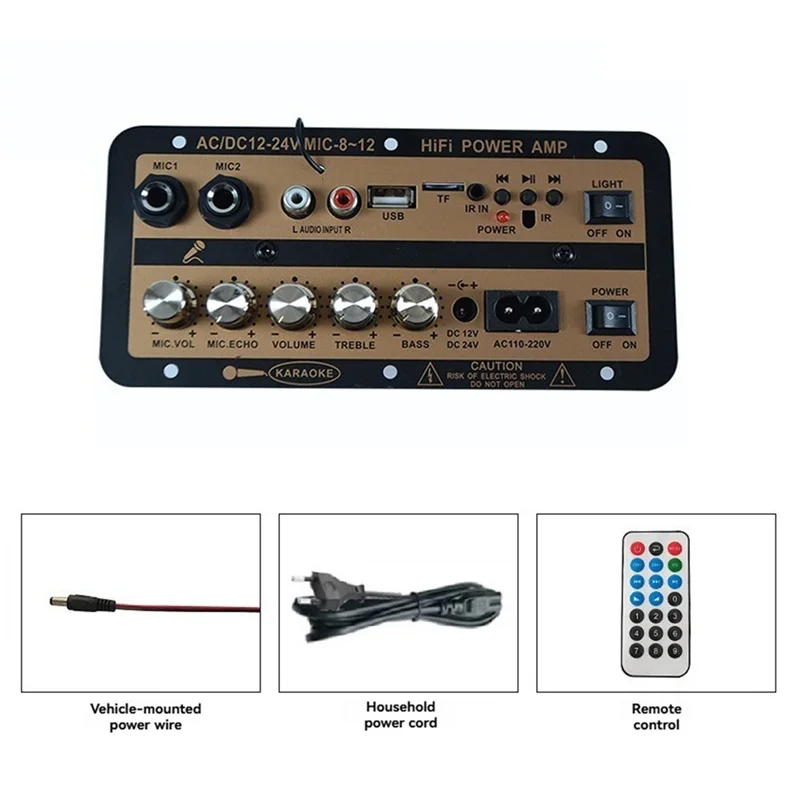Ingenious-DC12V/24V 110V-220V 30W Audio Bluetooth płyta wzmacniacza z subwooferem optycznym Audio Amplificador do domowego samochodu