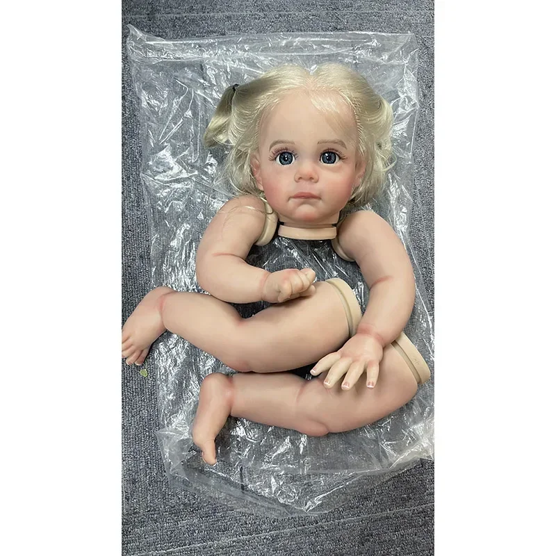 21inch Already Painted Reborn Kit Maggi with Rooted Hair Hand-details Painting with Visible Venis Kit Bebé Reborn Niña