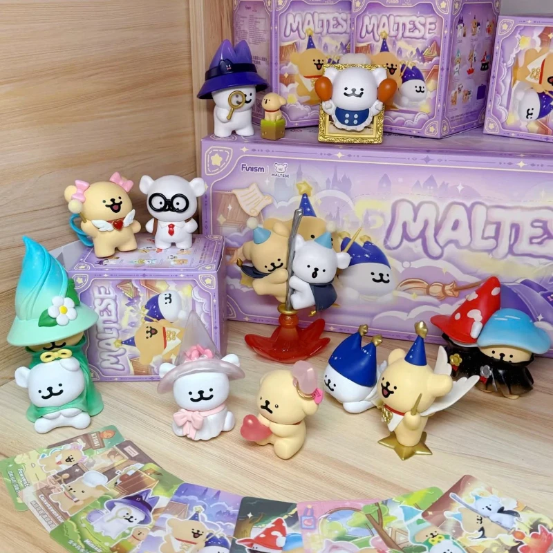 

Funism Line Puppy Blind Box Magic Adventure Romantic Cherry Blossom Series Collectible Figures Desktop Decor Gift For Toy Lovers