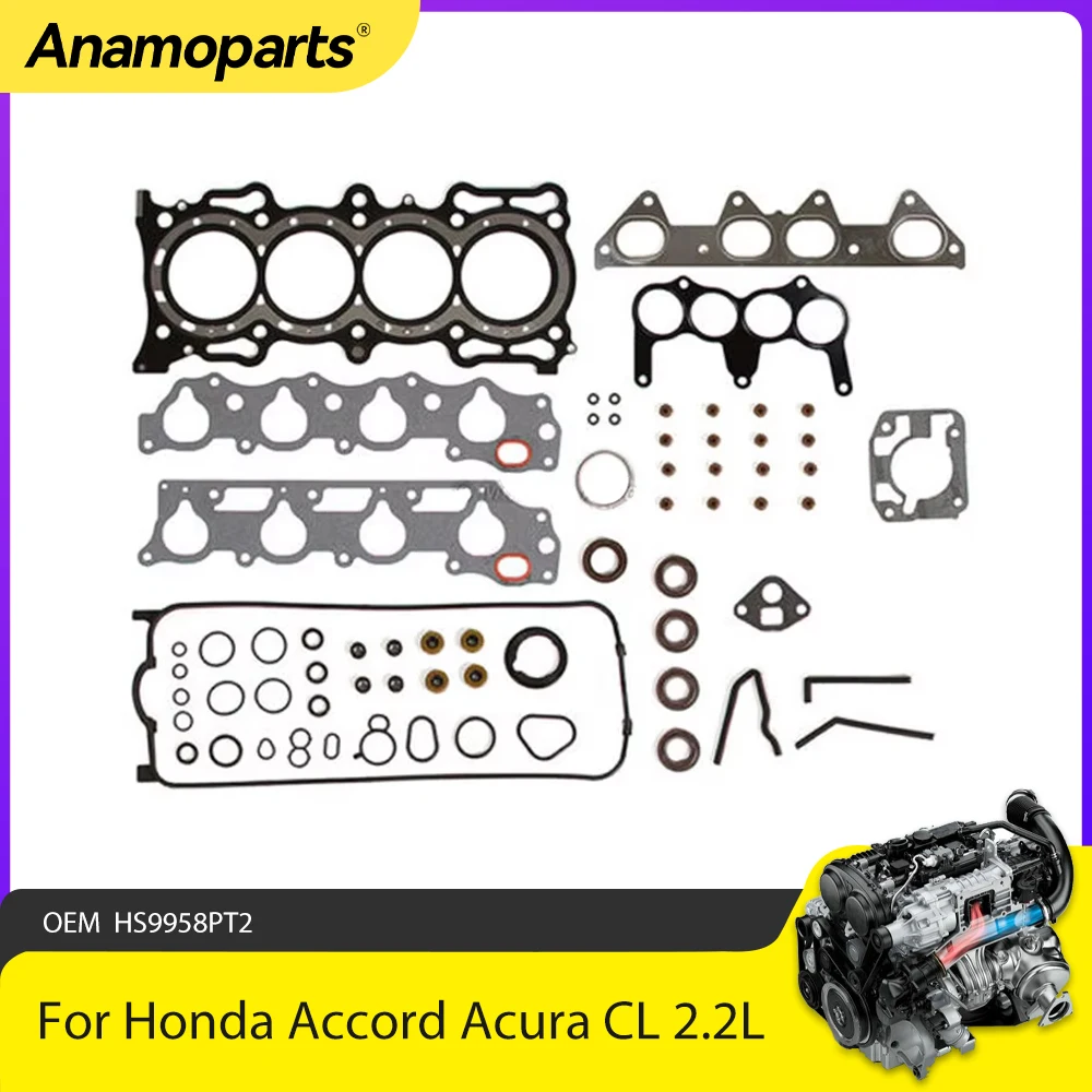 Engine Parts Full Gasket Set Head Intake Exhuast MLS Fit 2.2 L For Honda Accord Acura CL 2.2L SOHC 16V F22B1 1994-1997 HS9958PT2