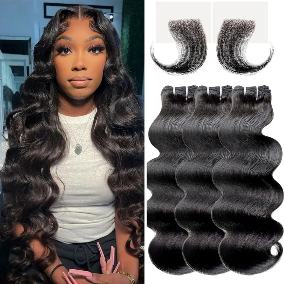 Curly Human Hair Bundles Tissage Extensions Kinky Bulk 100% Human Hair for Boho Braids Human Hair Body Wave