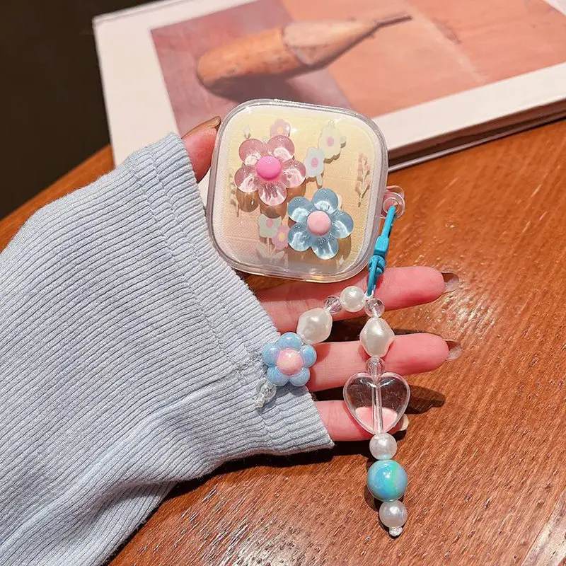 Pour Redmi Buds 6 couverture active fleur colorée/dessin animé Silicone Transparent écouteur couverture mignon pour redmi buds6 étui