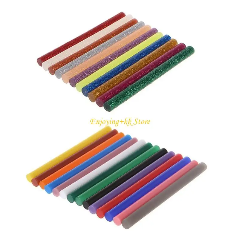 Q1JB 11PCS Hot Melt Geglue Mezcla Mezcla Color Viscosidad Viscosidad DIY Craft Herramientas reparación juguetes