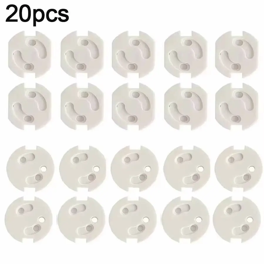 

20pcs Baby Anti Electric Shock European Standard Socket Cover Safety Power Socket Plug Protection Cover Child Safety Lock Cover