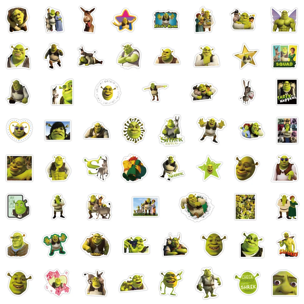 10/30/60/120PCS Disney Cartoon Image Shrek Sticker DIY Phone Laptop Luggage Skateboard Graffiti Decals Fun