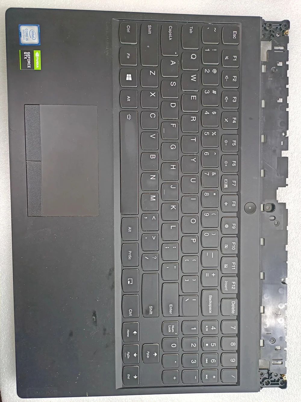 Used Original for Lenovo Y7000 2018 2019 Model C Case Assembly Keyboard Touchpad Housing White Lettering