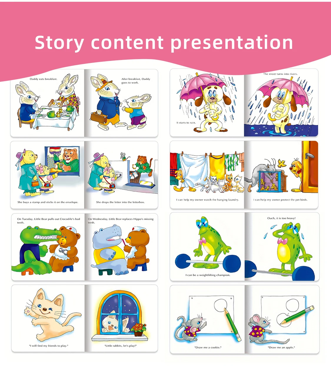 1 set of 10 English children\'s cognitive education fairy tale storybooks that children love, suitable as gifts for children