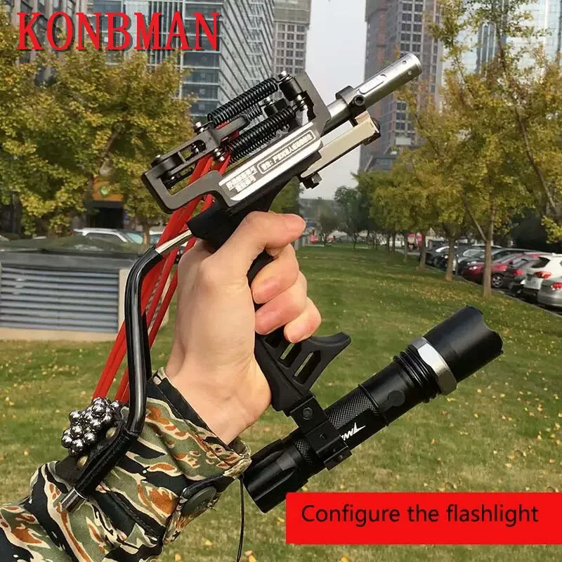 Powerful Slingshot Hunting Archery Bow Red Laser Aiming High Precision Slingshot fishing Tool Professional Catapult Outdoor Toys