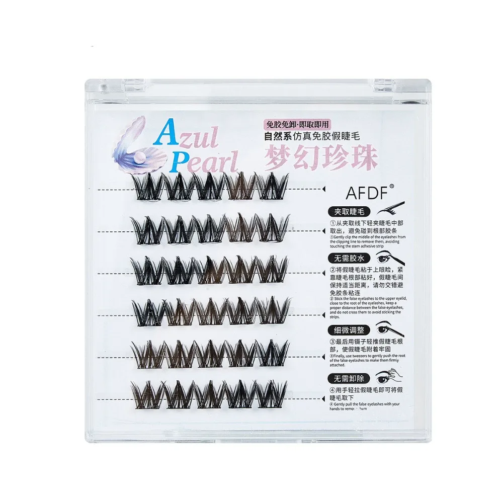 

DIY Glue-Free Fake Lashes Clusters Soft Self-adhesive False Eyelashes Sweet Extension Segmented Eyelashes Bundles Make Up