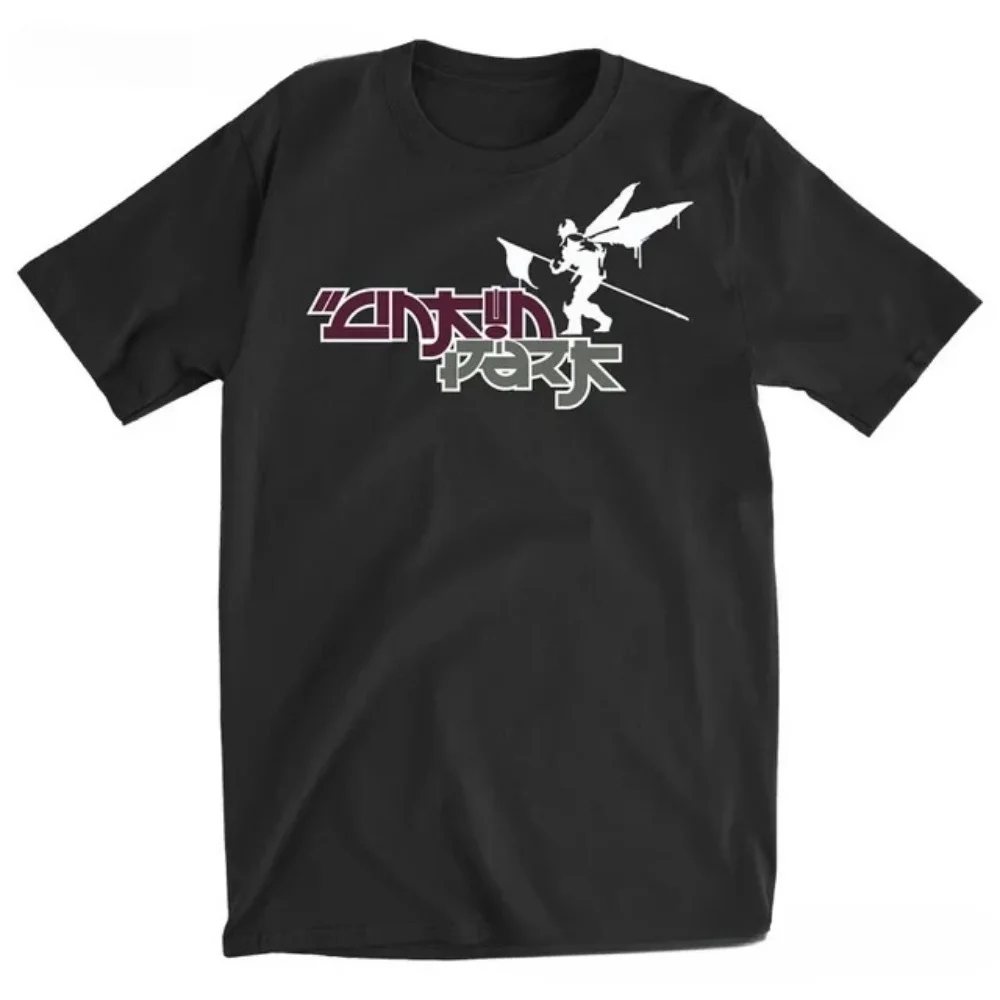 

2025 Summer New Streetwear Men's Linkin Park Cotton Rock Band T-shirt Fashion Short Casual Top Men's T-shirt Oversized T-shirt