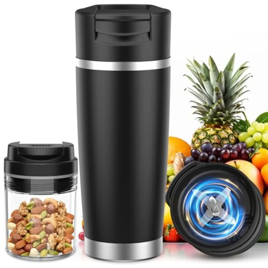 

Portable Blender for Fathers Day Gift SmoothiesandShakes 24oz Insulated Cup Cordless, Personal Licuadora Portatil With Stainles