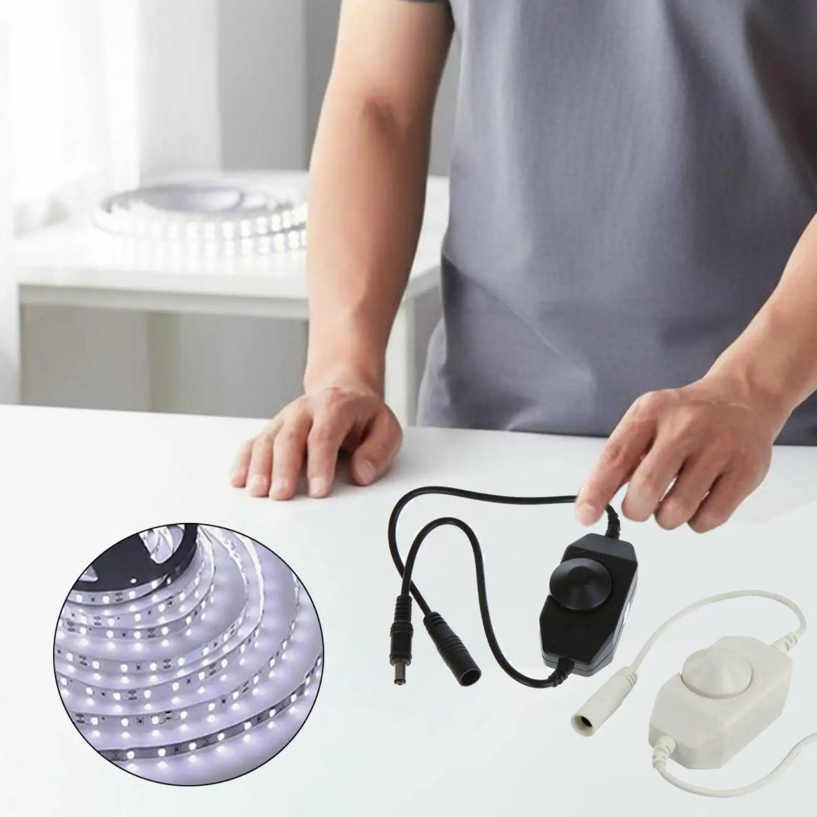 Rotary Knob Dimmer Switch for Led Strip Lights Stand Led Lighting Universal Led Room Light Controller